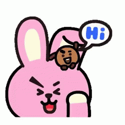 Hello Animated BT21 Cookie Jungkook Hi GIF