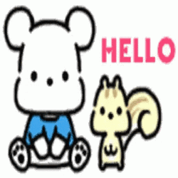 Hello Animated Mouse And Squirrel GIF