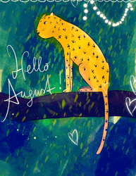 Hello August Paint GIF