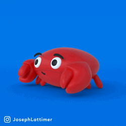 Hello Cartoon Crab Winky Face