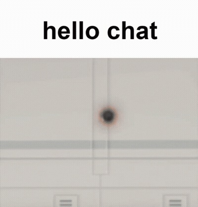 Hello Chat Poster With Broken Wall GIF