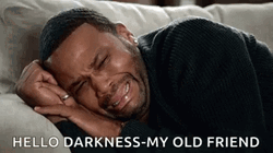 Hello Darkness My Old Friend Anthony Anderson GIF