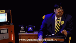 Hello Darkness My Old Friend Blank Stare GIF