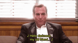 Hello Darkness My Old Friend Will Arnett GIF