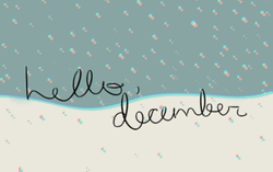 Hello December Digital Text Art