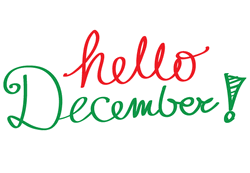 Hello December Red And Green Text  GIF