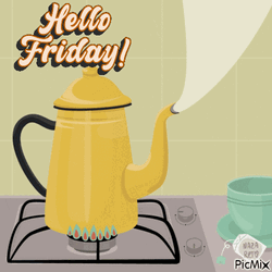 Hello Friday Boiling Kettle GIF