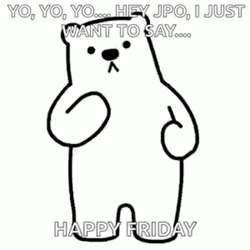 Hello Friday Dancing Polar Bear GIF