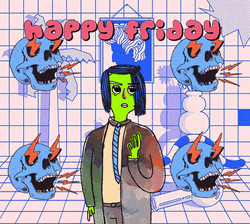 Hello Friday Green Human GIF