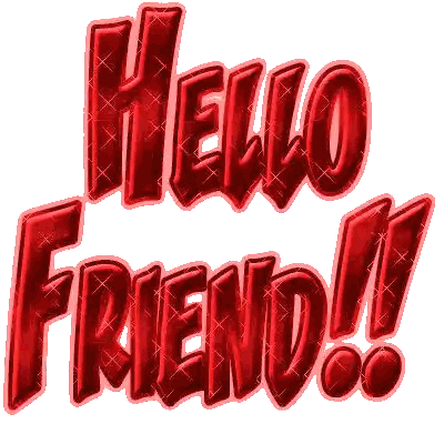 Hello Friend Sign Sticker