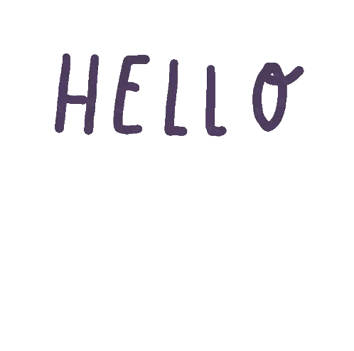 Hello Girl Text In Purple And Yellow Sticker