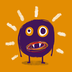 Hello Good Morning Stressed Out Monster  GIF