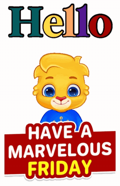 Hello Have A Marvelous Friday Cartoon Character GIF