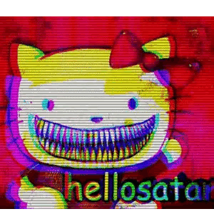 Hello Kitty Big Smile Hellosatan Sticker