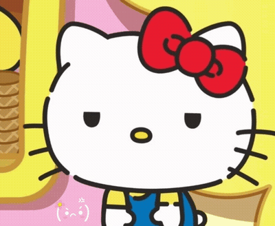 Hello Kitty Close Up With Red Bow GIF