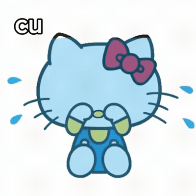 Hello Kitty Crying Cu The Xa Nhau GIF