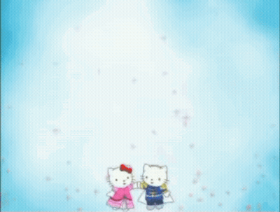 Hello Kitty Dancing With Cat GIF