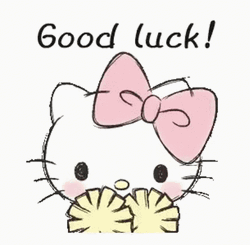 Hello Kitty Good Luck GIF