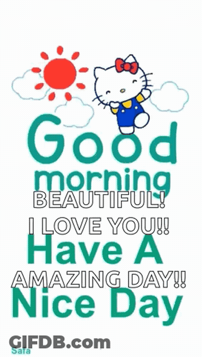 (Hello Kitty Good Morning Beautiful) GIF