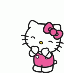 Hello Kitty Heart Flying Kisses GIF