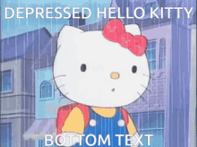 Hello Kitty In The Rain GIF