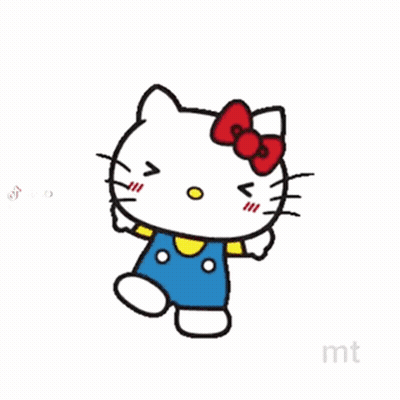 Hello Kitty Is Standing In Front Of A Fire And Says `` Em Không Thích Anh Like Hình A Khác '' . GIF