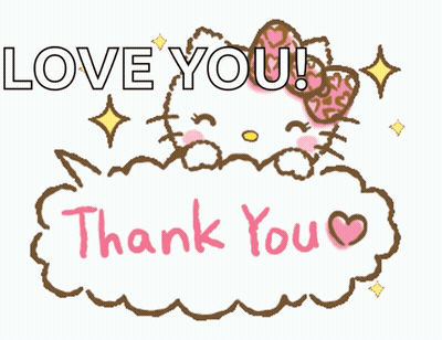 Hello Kitty Love You Thank You GIF
