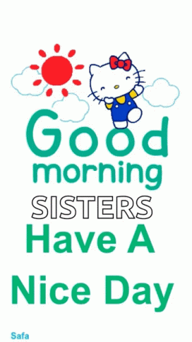 Hello Kitty Saying Good Morning GIF