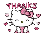 Hello Kitty Saying Thanks Sticker