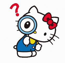 Hello Kitty Searching With Spy Glass GIF