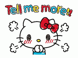 Hello Kitty Tell Me More GIF