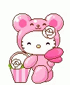 Hello Kitty Throwing Hearts GIF