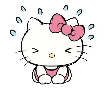Hello Kitty With Pink Bow Sticker