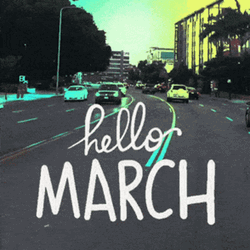 Hello March On The Road GIF