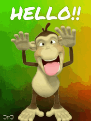Hello Monkey Funny Faces