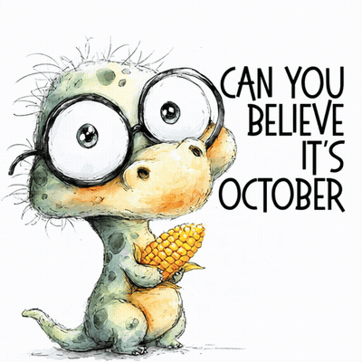 Hello October Sign GIF