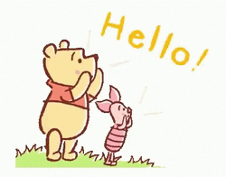 Hello Pooh Piglet GIF