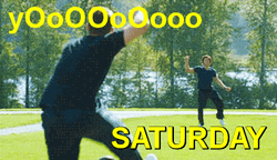 Hello Saturday Energetic Men Dancing GIF