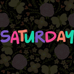 Hello Saturday Rainbow Colors GIF