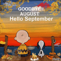 Hello September With Snoopy GIF