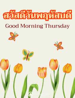 Hello Thursday Orange Tulips GIF