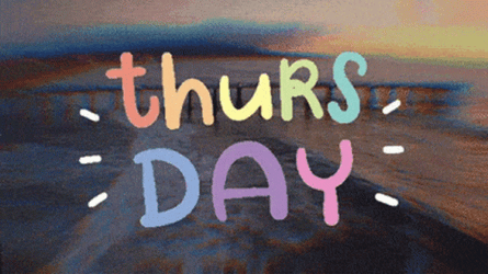 Hello Thursday Pop Letters GIF
