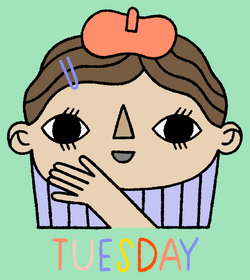 Hello Tuesday Animated Girl Smiling GIF