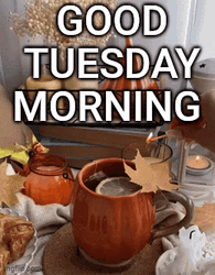 Hello Tuesday Autumn Breakfast GIF
