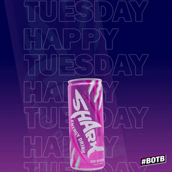 Hello Tuesday Shark Canned Soda Ad GIF