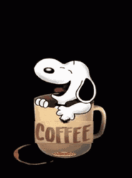 Hello Tuesday Snoopy In Coffee Cup GIF