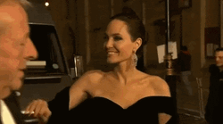 Hello Wave Of Angelina Jolie To Her Fans Outside GIF