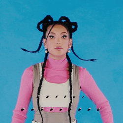 Hello Wednesday Funky Girl Hairstyle GIF