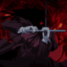 Hellsing Anime Alucard Crossed Guns Swag Cool Pose GIF
