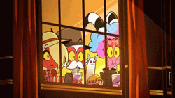 Helluva Boss Moxxie And Friends In The Window GIF